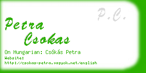 petra csokas business card